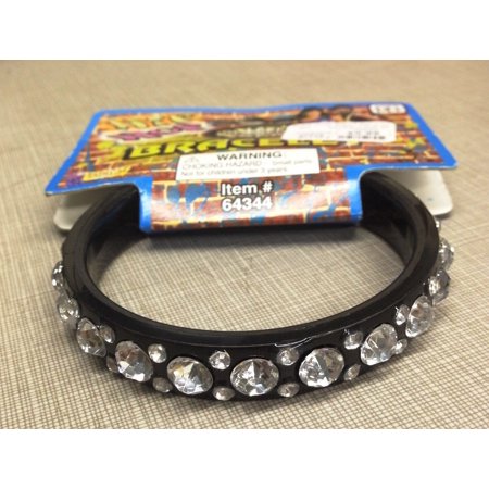 - Deluxe Vintage Hollywood Starlet Costume Silver Rhinestone Pearl Bangle Bracelet