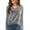 Light Gray#7122402, variant on Hearthz Velour Tops for Women Casual V Neck Women’s Long Sleeve Shirt Velour Blouse Solid Holiday Party Outfits