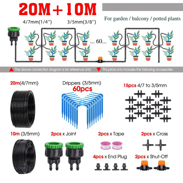 High-quality Smart Bluetooth&Wifi-compatible Timer Controller Automatic 3/5mm Hose Emitter Kit Watering Drip Irrigation System He Qiyong unisex