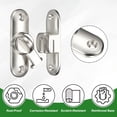 thumbnail image 2 of Uxcell 4-Pack Flip Latch Puerta Latch, Cerradura de Puerta de Granero Deslizante de 3 Pulgadas, Cerraduras Deslizantes de 90/180 Grados [Plata Cepillada], 2 of 7