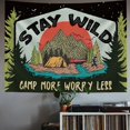 thumbnail image 1 of Tapiz para colgar en la pared Camping Stay Wild Mountain, 150 x 130 cm, 1 of 1