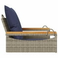 thumbnail image 4 of vidaXL Swing Bench with Cushions Hammock Chair Poly Rattan Brown/Gray/Black, 4 of 9