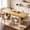 Oak, variant on Advwin 63"-78" Extendable Dining Table for 6-8 People, Expandable Rectangular Kitchen Table with Open Storage Shelf & Thick Wood Grain Top for Kitchen, Dining Room, Walnut