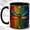 Black, variant on Rainbow Dragonfly Coffee Mug, Nature Insect Mug, Ceramic 11 oz