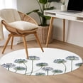 thumbnail image 4 of Botanical Flowers Round Area Rug 3.3 FT, Non Slip Small Entryway Kitchen Mat, Simple Country Wild Florals Plants Washable Soft Circular Rug Non-Shedding Door Mat for Bathroom Playroom Kids Room, 4 of 9