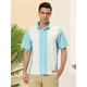thumbnail image 2 of Camisas hawaianas manga corta botones botones a rayas playeras Blanco Cielo Azul T S, 2 of 6