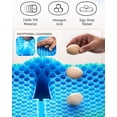 thumbnail image 3 of Gel Seat Cushion for Long Sitting, Office Chair, Car, Wheelchair (Thick & Extra Large), Cooling 3D Ergonomic Pad for Hip Pain Relief with Breathable Non-Slip Cover, 3 of 8