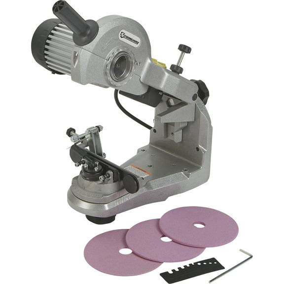 Strongway 110V Electric Chainsaw Sharpener, 1/4in. to 3/4in. Pitch, 3400 RPM