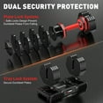 thumbnail image 7 of GIKPAL 110lbs(55lb*2) Adjustable Dumbbells,Quick Select 15-55lbs set of 2 Adjustable Free Weights Plates with Rack for Women and Men for Home Gym Full Body Workout Fitness, 7 of 7