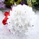 thumbnail image 2 of Ramo de boda nupcial JanHm con rosas de cristal perla artificial rojo, 2 of 3
