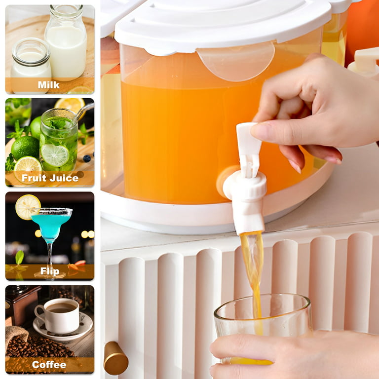 Holiday Ornaments Beverage Dispenser 360 Free Rotation Punch Dispensers For  Parties, Removable Plastic Juice Dispenser With Leak Free Spigot And Lid