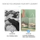 thumbnail image 5 of Cesto de Ropa Plegable de Malla con Asa - Organizador de Almacenamiento para Pared para Dormitorio, Baño, Habitación Infantil - Poliéster Blanco y Acero, 35 X 35 X 40 Cm, 5 of 6