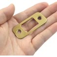 thumbnail image 5 of 1" x 2-1/4" Deadbolt Strike Plate Door Backplate, Round Corner with 2 Long & 2 Short Mounting Screws, Enhanced Security and Easy Installation (Gold), 5 of 5