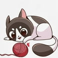 thumbnail image 3 of CafePress - Cute Kawaii Cat Baseball Jersey - Cotton Baseball Jersey, 3/4 Raglan Sleeve Shirt, 3 of 4