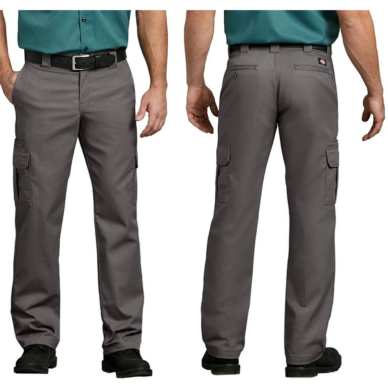 Dickies Men's Flex Regular Fit Straight Leg Work Cargo Pants Dark Grey 30X32