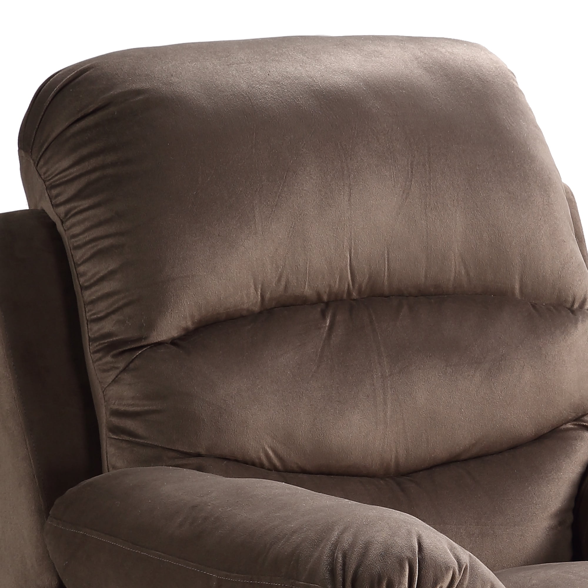 Kepooman Microfiber Manual Recliner Chair with Padded Seat for Bedroom Living Room, Brown Kepooman Microfiber Manual Recliner Chair with Padded Seat for Bedroom Living Room, Brown