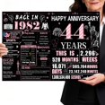 thumbnail image 1 of Tarjeta Jumbo Aniversario 44° VivaGem Negra y Dorada, 1 of 7