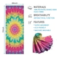 thumbnail image 2 of Colorful Rainbow Tie Dye Spiral Pattern Hot Yoga Mat Towel Non Slip for Hot Yoga - Quick-Drying Yoga Mat Cover with 4 Corner Pockets with Travel Bag - Hot Yoga Towel Non Slip 70"x26", 2 of 6