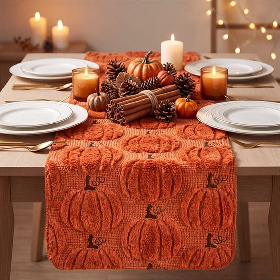 Bwomeauty Halloween Gifts, Halloween Ambience Feeling Home Dining Room Decoration Three-dimensional Embroidery Table Flag Tablecloth Table Mat, Holiday Gifts, 1pc