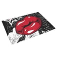 thumbnail image 2 of CADecor Red Pop Art Kiss Non-Slip Bath Mat Rug Bath Doormat Floor Rug 30x18 inches, 2 of 2