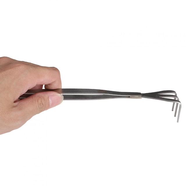 2 en 1 herramientas de acero inoxidable para bonsái, herramienta de jardinería, rastrillo de raíz, pinzas para macetas de bonsái Ecomeon no