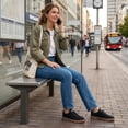 thumbnail image 6 of Ecetana Sneakers for Women Suede Low-Top Shoes Casual Lace-Up Walking Shoes with Non-Slip, 6 of 7
