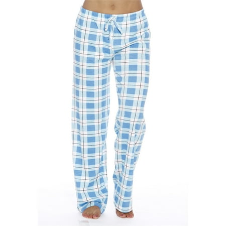 

Lumento Women s Comfy Pajama Buffalo Plaid Lounge Pants Elastic Waist PJ Bottoms Blue L