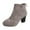 Gray, variant on Ankle Boots for Women Suede Short Boots Women Comfortable Mid Heel Booties for Women Solid Color Round Toe Women's Boots with Back Zipper 36-43 Gray