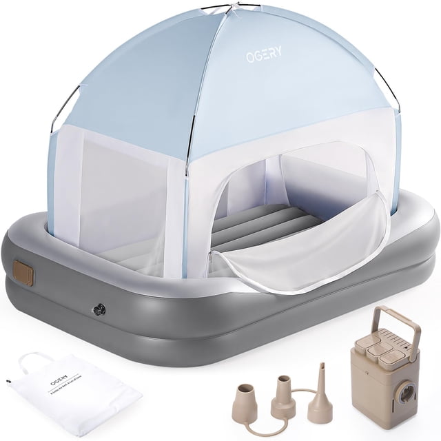 Cama Inflable para Niños Pequeños OGERY con Bomba de Aire y Carpa