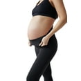thumbnail image 5 of Ingrid & Isabel Basics Maternity 7/8 Active Leggings with Fold Over Panel, Black/Navy, 2 Pack, 5 of 8