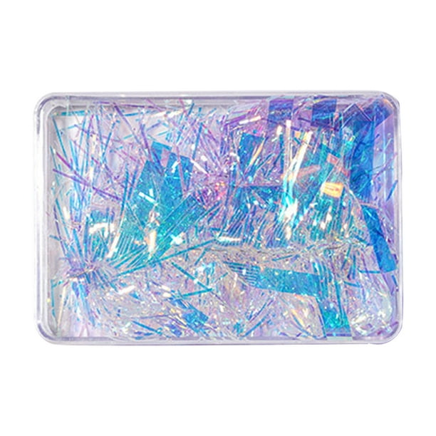 Pegatinas de celofán para decoración de uñas FloreceBien, pegatinas holográficas de arcoíris, pegatinas de caramelos con barra irregular con degradado, calcomanías decorativas de bricolaje para