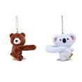 thumbnail image 1 of Juego de llaveros con oso de peluche y koala de 11 x 12 cm con cadena para todos, 1 of 2