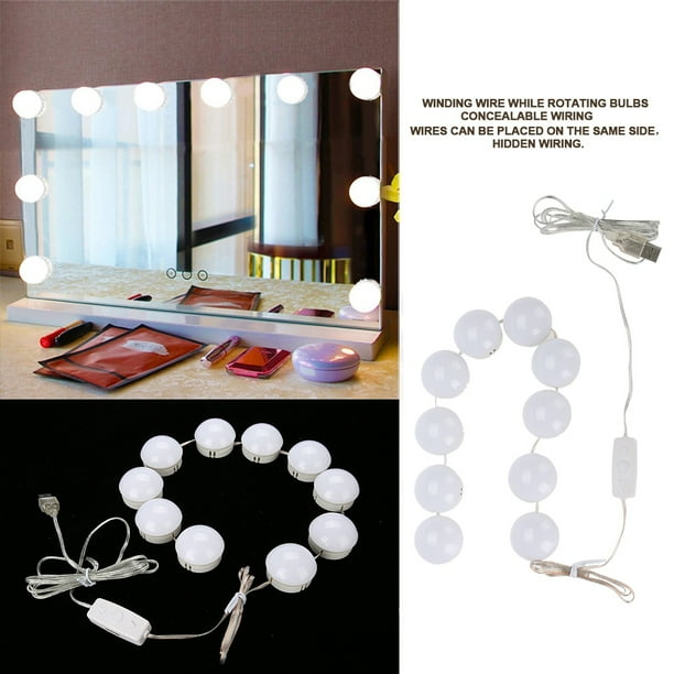 Mirror with 2024 light bulbs