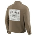 thumbnail image 3 of Men's Darius Rucker Collection by Fanatics Tan Minnesota Vikings Trucker Full-Button Jacket, 3 of 6