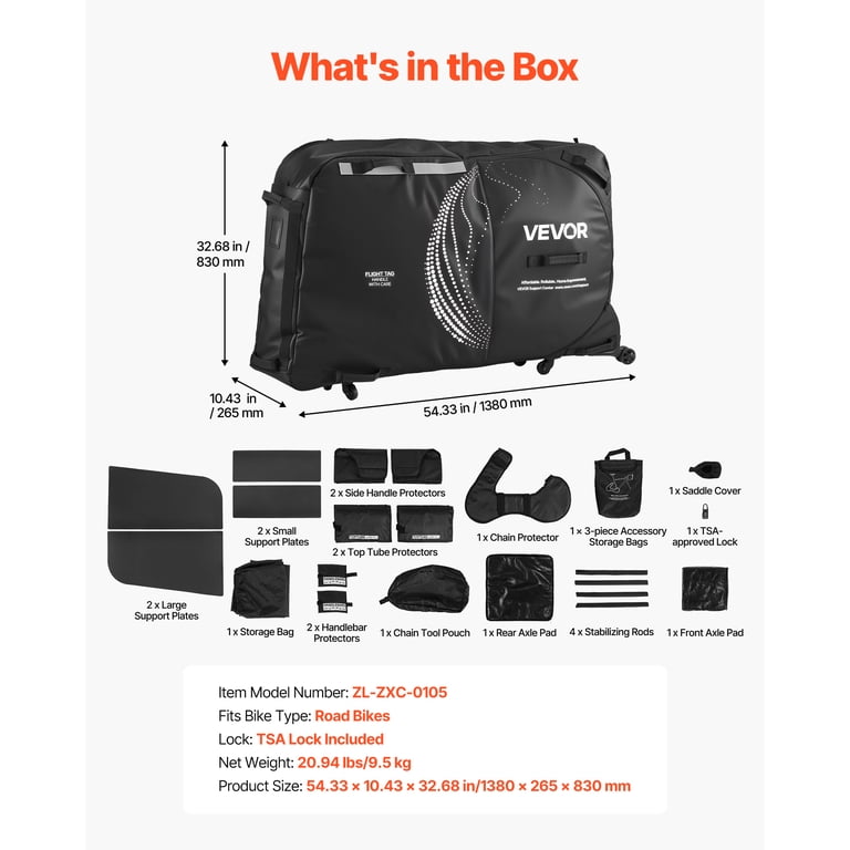 VEVOR Bike Travel Bag, Transport Universal Bicycle Storage Case