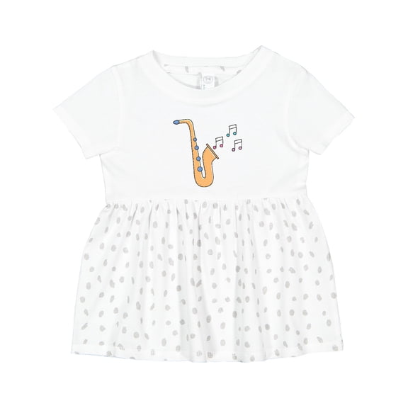 Inktastic Saxophone Player Music Girls Baby Dress