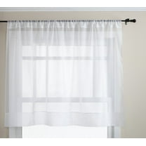 Best Linen White Sheer Voile Window Treatment Curtains, 36 x 84 in