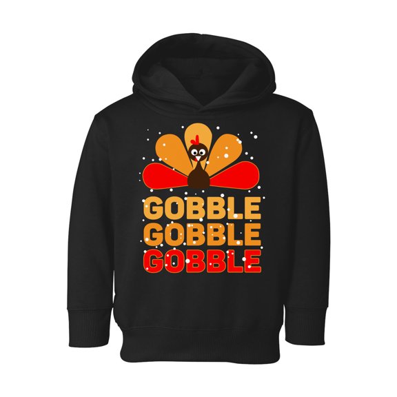 Awkward Styles Happy Thanksgiving Day Toddler Hoodie for Boys Girls Gobble Turkey Fleece Hooded Sweatshirt