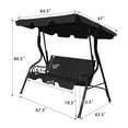 thumbnail image 2 of 3 Seat Outdoor Patio Canopy Swing with Cushioned Steel Frame, 2 of 7