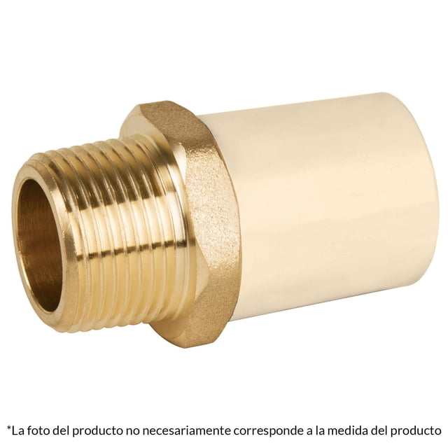 Adaptador macho de CPVC con inserto metálico 1-1/4' Foset Foset CPVC-654