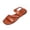 Brown, variant on Women's Flat Sandals Gladiator Open Toe Boho Elastic Back Strap Slides Sandals for Beach Vacation Silver