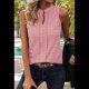 thumbnail image 4 of Top Sin Mangas con Cuello en V de Color Liso para Mujer, Rosa, Talla M, 4 of 8