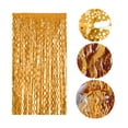 thumbnail image 4 of Fringe Backdrop Curtains 39.3x 78.7 Inches Halloween Party Streamers Metallic Tinsel Birthday Backdrop Christmas Bachelorette New Year Engagement Graduation Disco Party Decorations Glitter Backdrop, 4 of 6