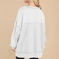 thumbnail image 7 of Godom Women's Oversized Sweatshirt Casual Long Sleeve Button Neck Pullover Sweatshirts for Women Light Patchwork Shirts, 7 of 7