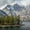Jenny Lake Tree Grove, variant on Elephant Stock Mountain Lake In Vivid Colors Wall Art - Horizontal Canvas Wall Art - Living Room Wall Decor - Nature Canvas - Green And Teal Decor - 12" x 8"