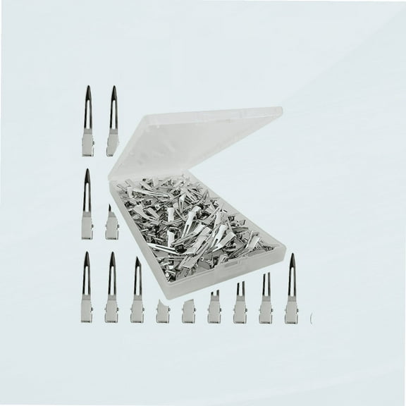 80pcs Metal Duck Billed Hair Clips for Women Styling Sectioning, Silver Hair Pins for Long Hair, Alligator Curl Loc Clips for Thick Hair Roller, Salon, Bows DIY