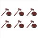 thumbnail image 1 of 6X Martillo de Abogado, Martillo de Juez, Multiherramienta de Madera, Martillo Pequeño, Regalo de Cumpleaños, Base de Juguete de Navidad, 1 of 6