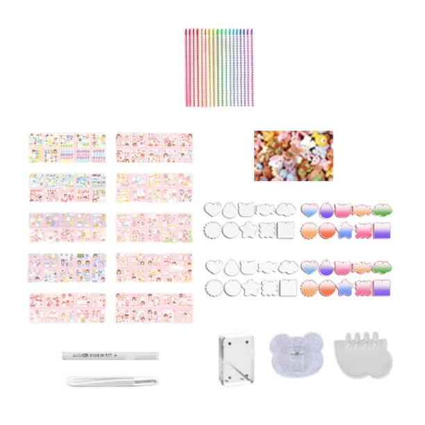 Kits de bricolaje para niños, juego de manualidades y manualidades, pequeño juguete de tarjeta adhesiva, lindo kit decorativo de tarjeta adhesiva Fiesta del té 267 piezas