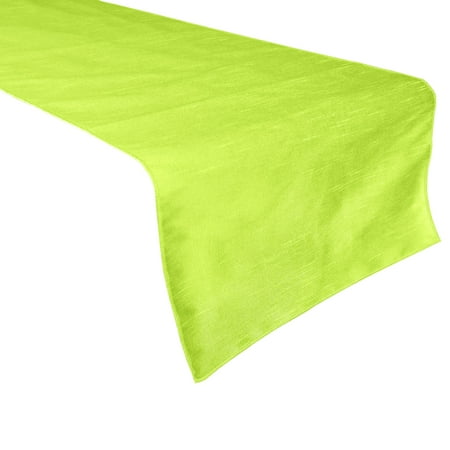 

Faux Silk Dupioni Table Runner Lime Green