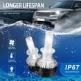 thumbnail image 7 of NUVISION LIGHTING NVL-FOC-H3 NUVISION LIGHTING Pair H13 9008 LED Headlight Bulbs 12000LM 70W Bright LED High/Low Beam Conversion Kit w/ Cooling Fan, 7 of 7